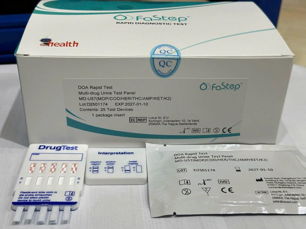 FaStep Que thử xét nghiệm định tính MD-U57 MOP/COD/HER/THC/AMP/KET/K2 ...